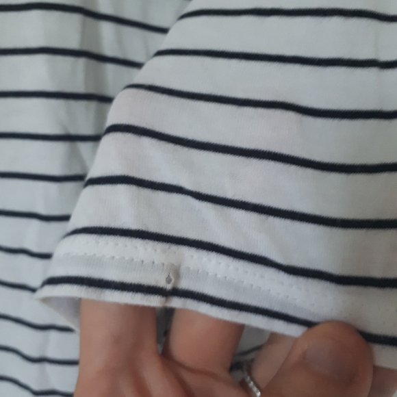 Sportsgirl Striped Ruched basic Tee Size large - Picture 6 of 11